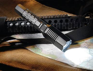 Black LED Flashlight Battery M22808
