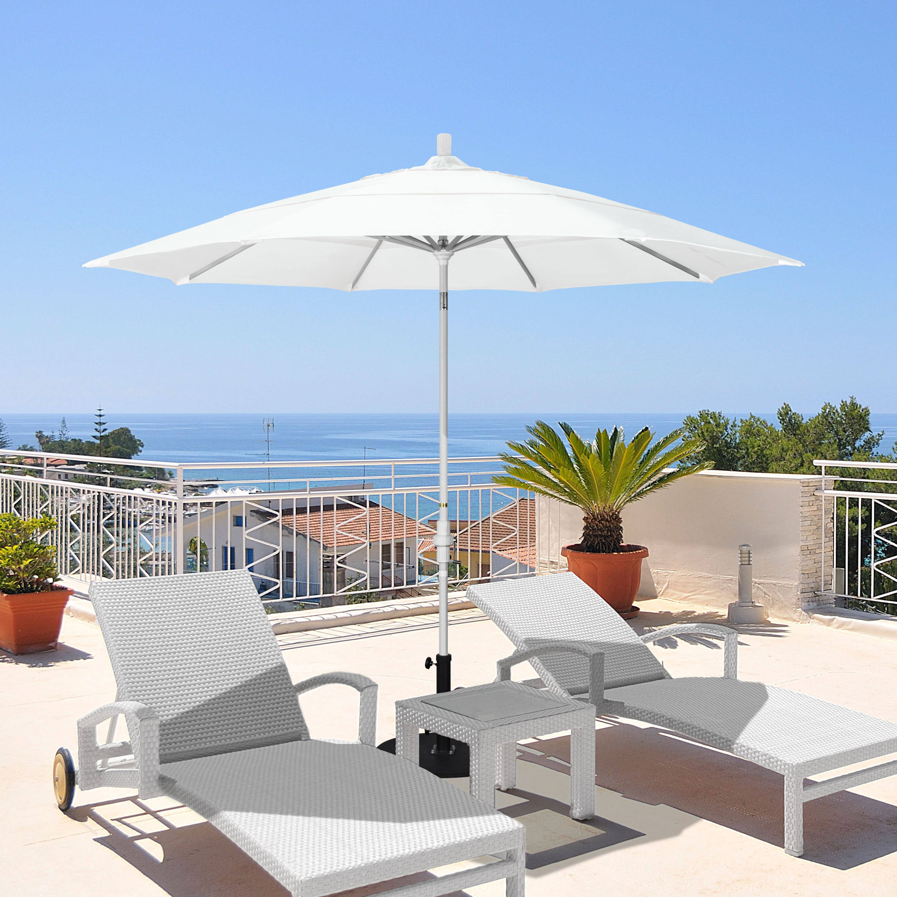 11' Aluminum Market Umbrella with Double Wind Vent X988862