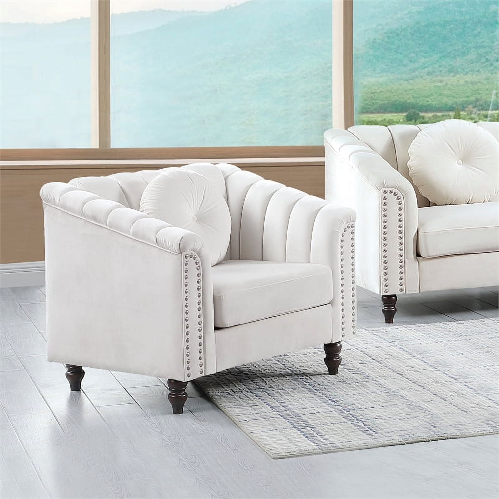 3 Piece Velvet Sofa Loveseat and Chair Set F490