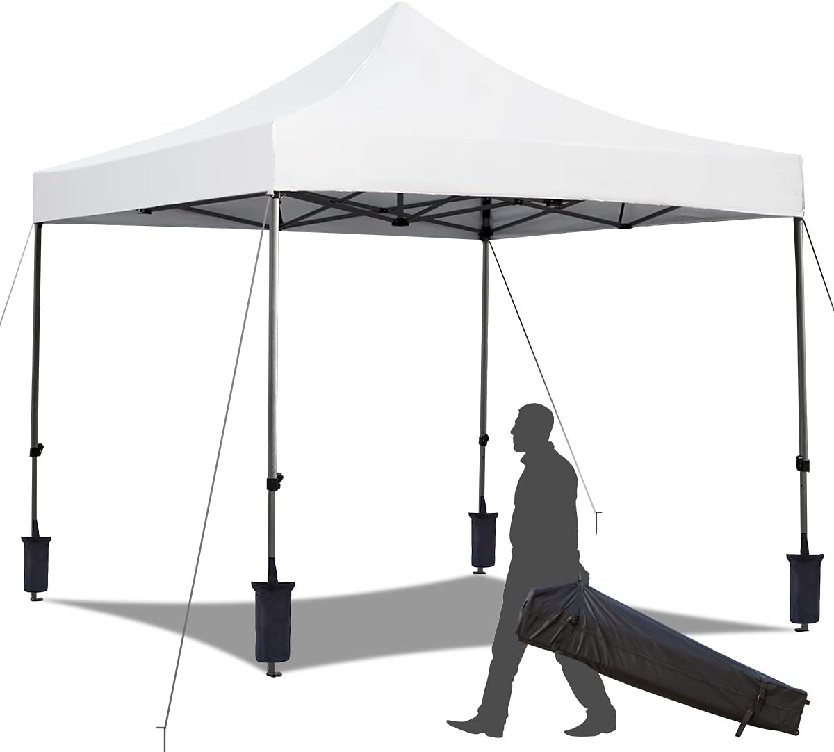 10' x 20' Pop Up Canopy Tent with Roller Bag, 6 Sand Bags V80427