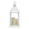 Alpine White Candlelit Lantern X806