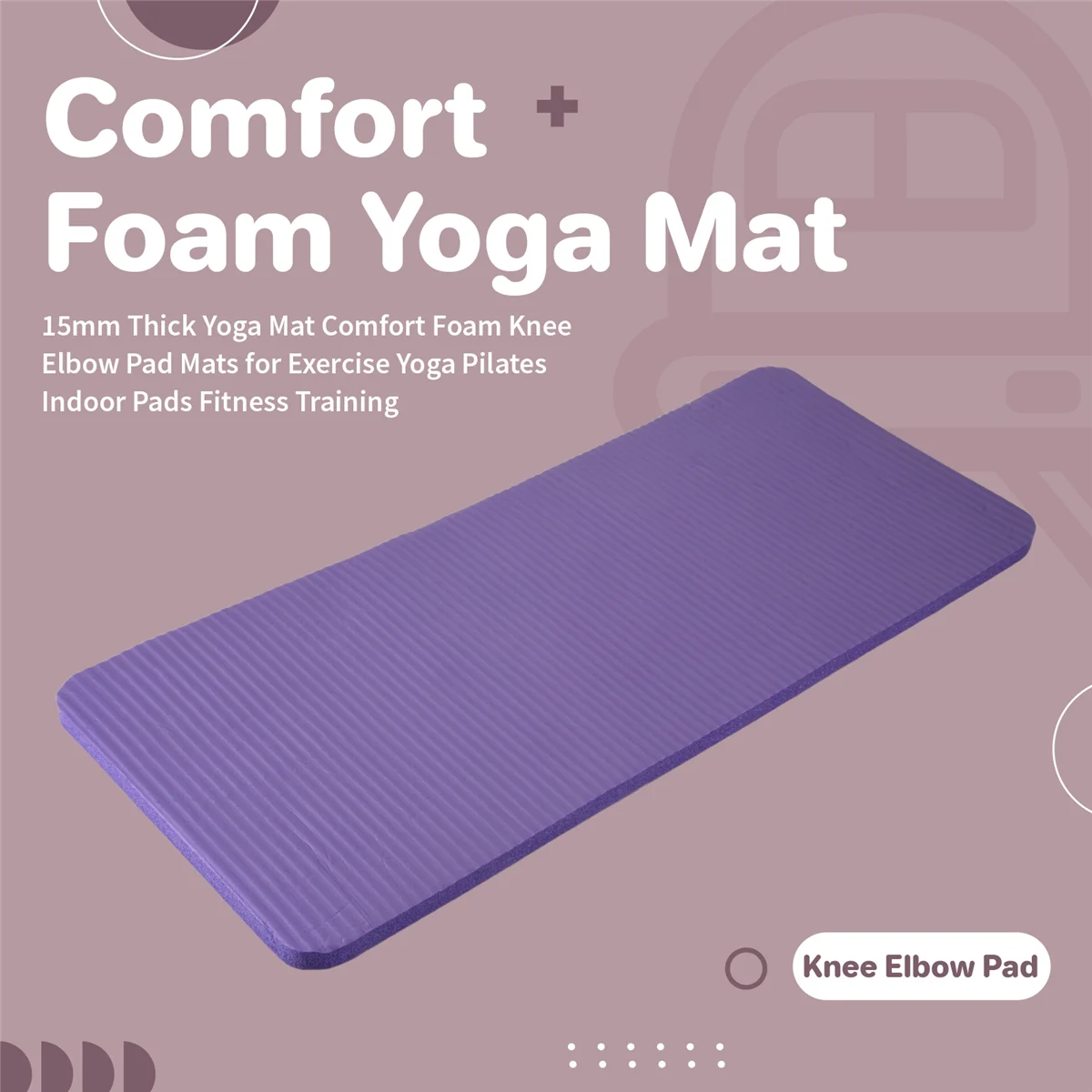 15MM Thick Yoga Mat for Exercise Pilates Indoor Fitness Training P734428