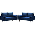 Blue Velvet 2 Piece Loveseat Set F5483