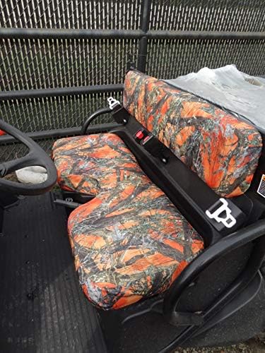 Orange Camo Bench Seat Covers Pack of 2 D158