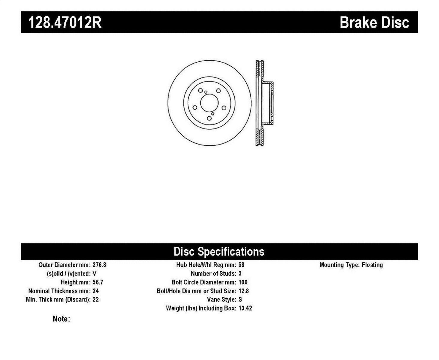 Drilled Sport Brake Rotor P52358