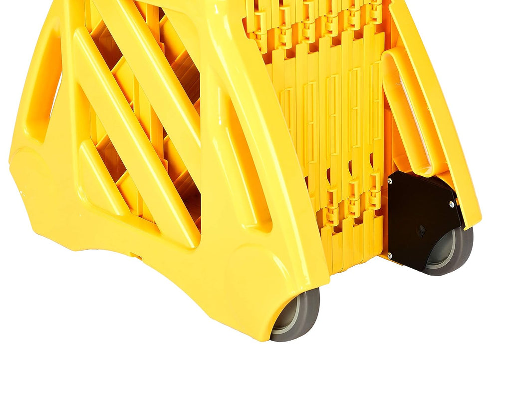 13-Foot Expandable Mobile Safety Sign Barricade Fence System Z385
