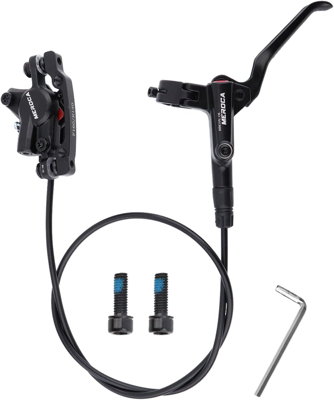 MTB Hydraulic Disc Brake Set with 160mm Rotors, Aluminum Alloy, Pack of 2 M954060