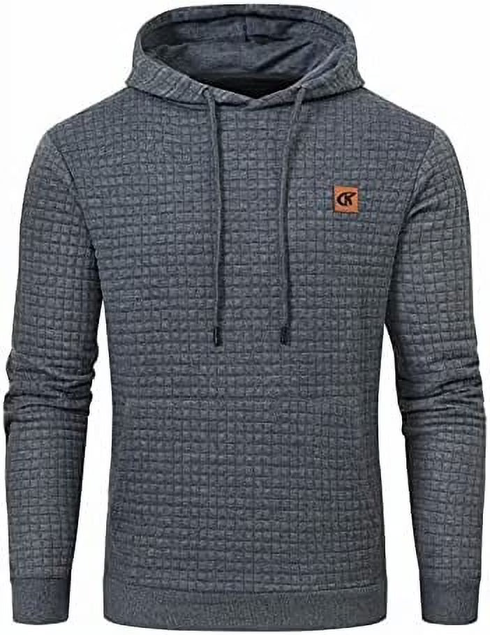 Gray Plaid Pullover Hoodie I784883