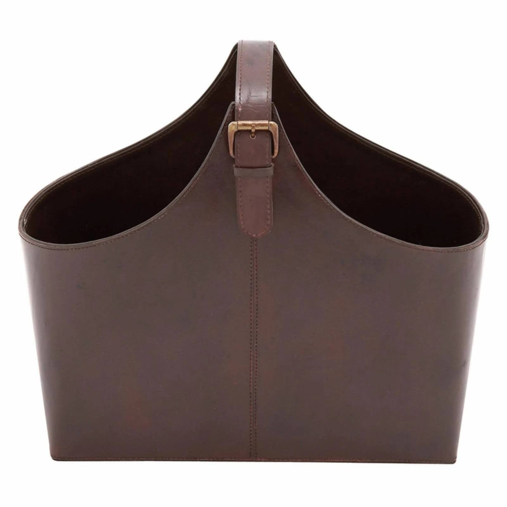 Brown Leather Magazine Holder L286031