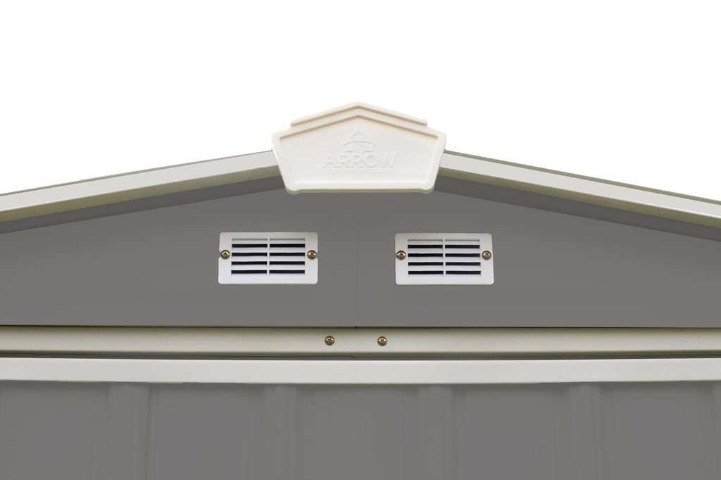 Cream Galvanized Steel Storage Shed Y902