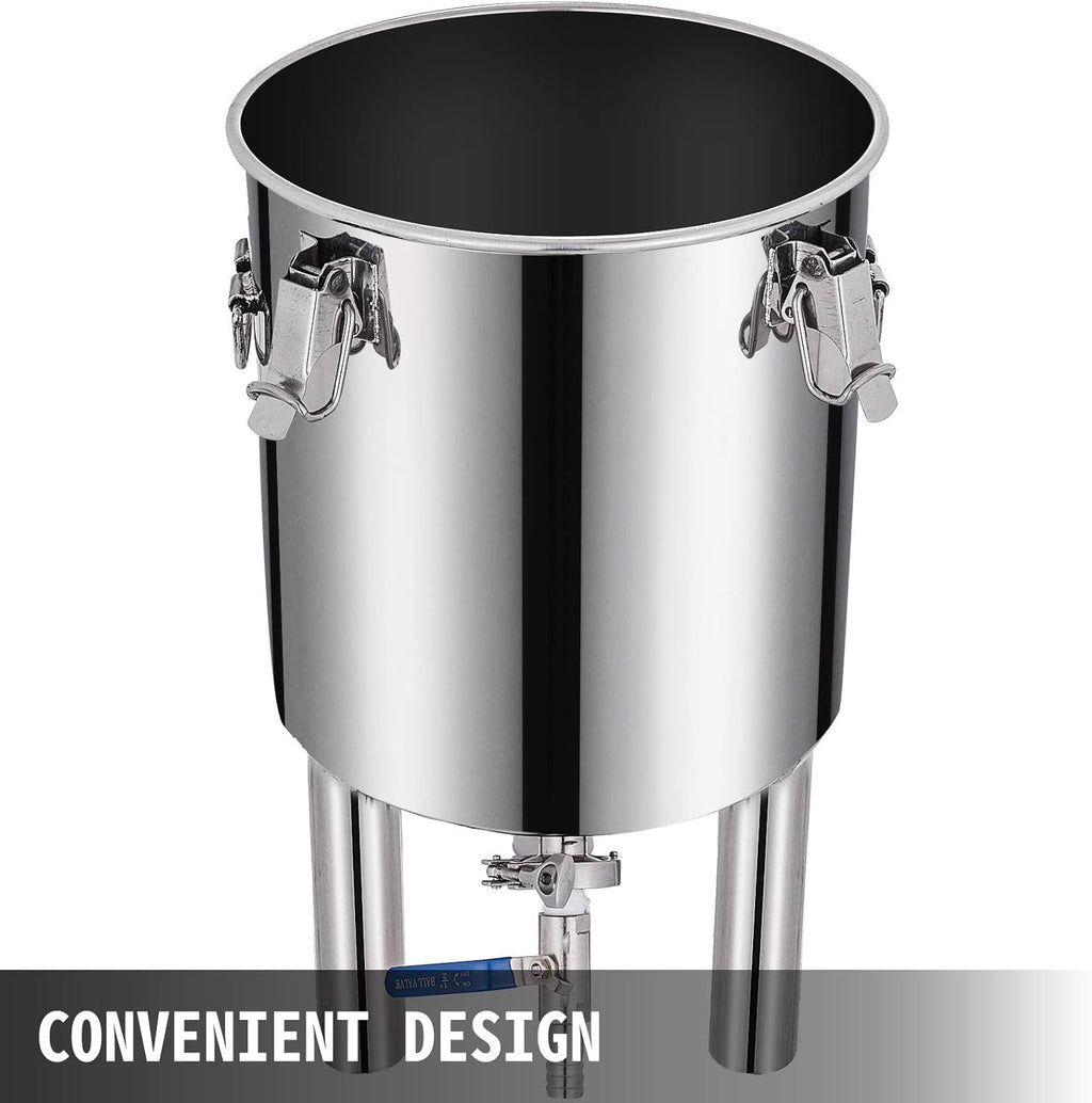 7 Gallon Stainless Steel Brew Bucket Fermenter with Conical Base T603