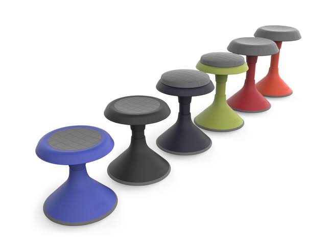 Adjustable Height Motion Stool with Rubber Seat Q331920