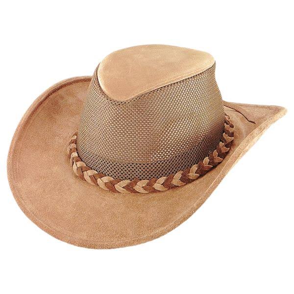 Tan Medium Cowhide Leather Safari Hat F40073