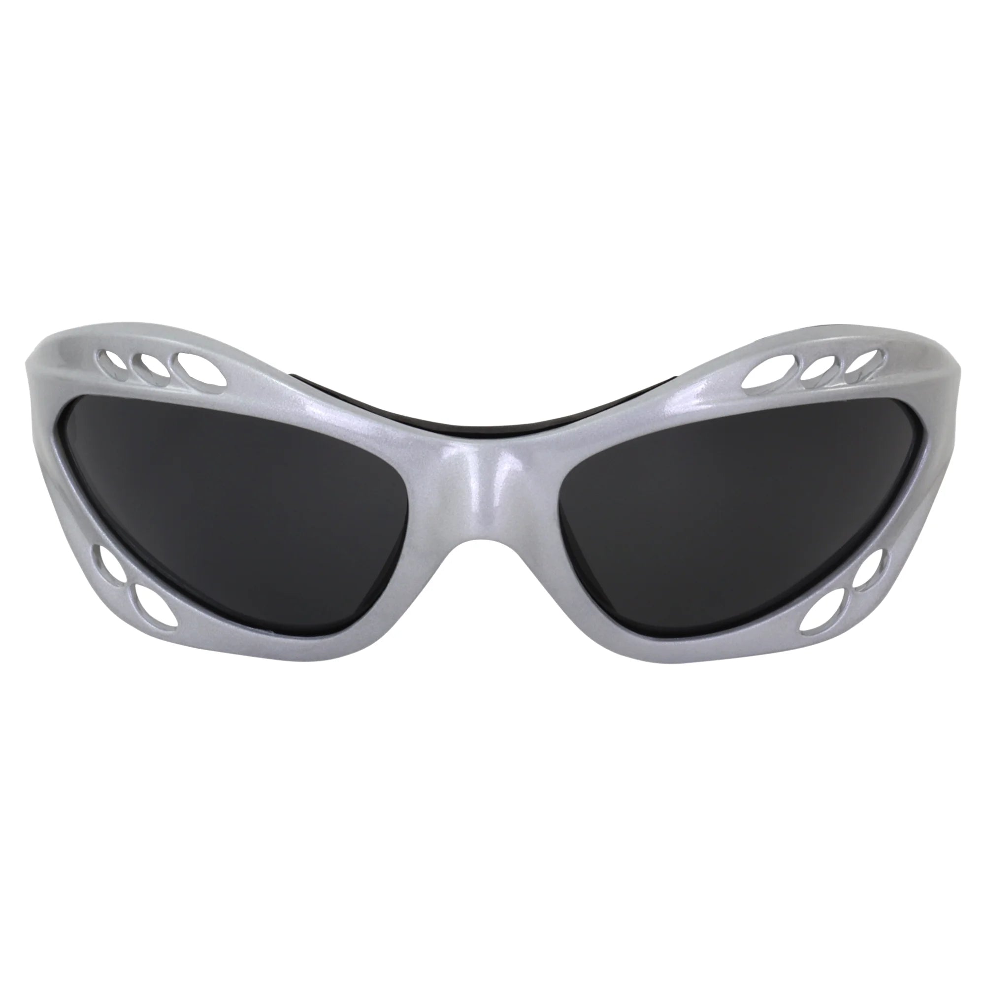 3 Pairs Padded Polarized Sunglasses with Strap Silver Frame with Smoke Lens and Black Frame with Pink and Green Mirror Lenses D8065