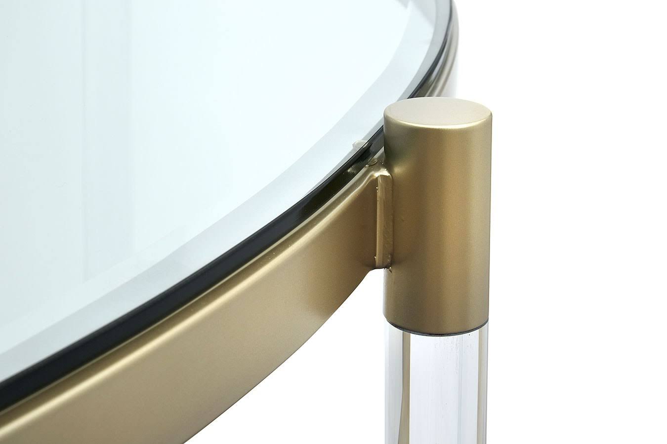 Demilune Sofa Table in Platinum O989