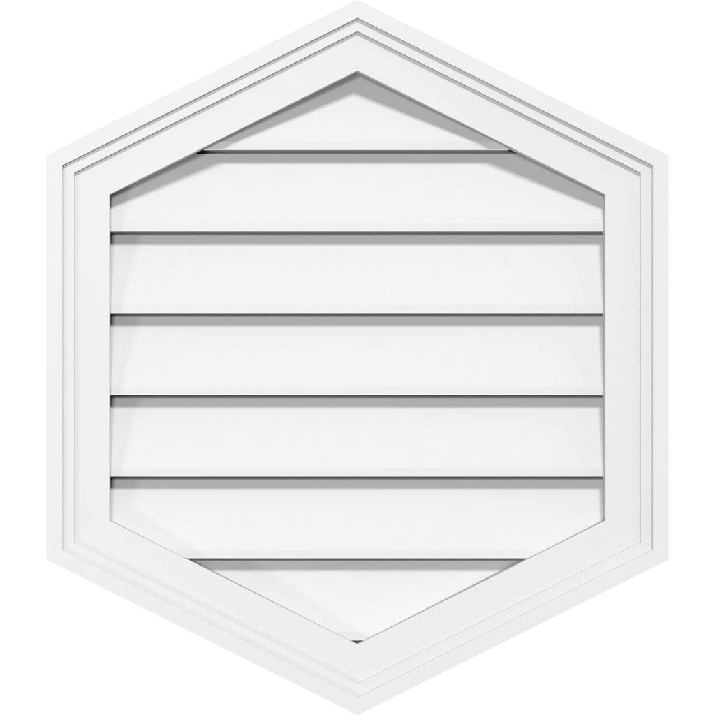 Vertical Peaked Surface Mount PVC Gable Vent I4427