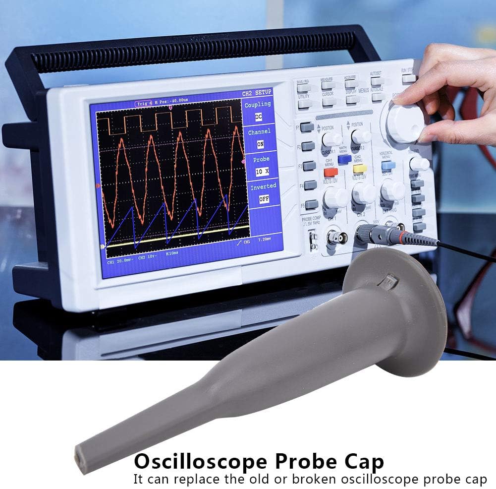 2Pcs Universal Protective Oscilloscope Probe Cap with Hook, Gray E3165