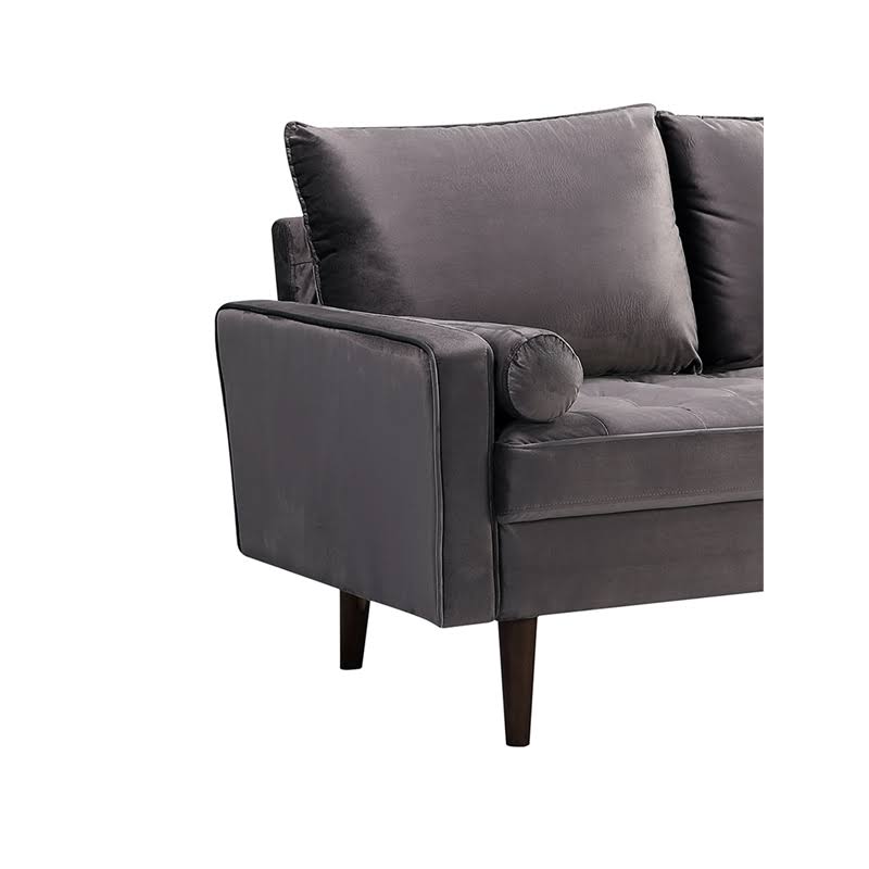 Gray Velvet Sofa O534334