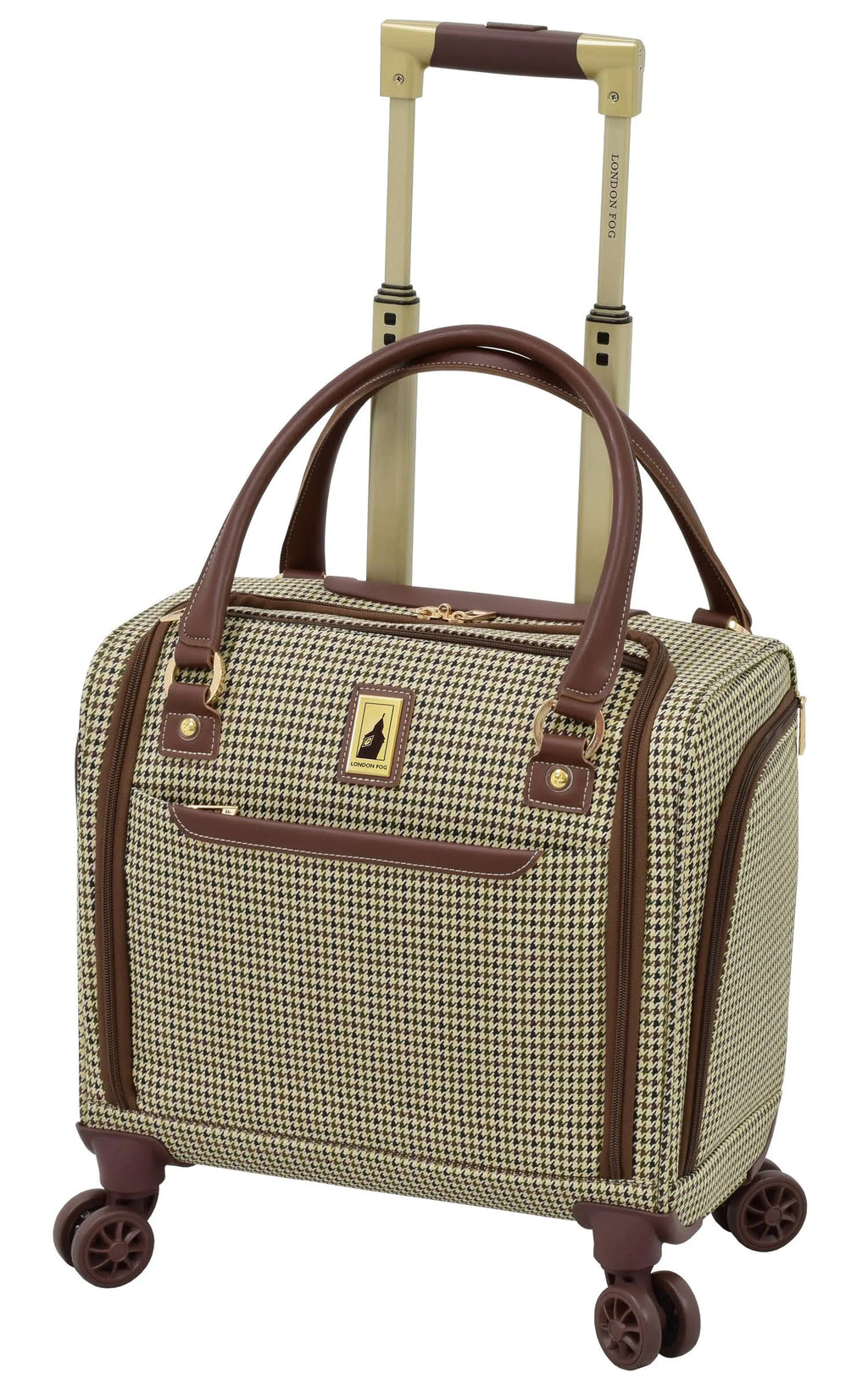 Olive Houndstooth 8-Wheel Under The Seat Bag 15 In. I12992