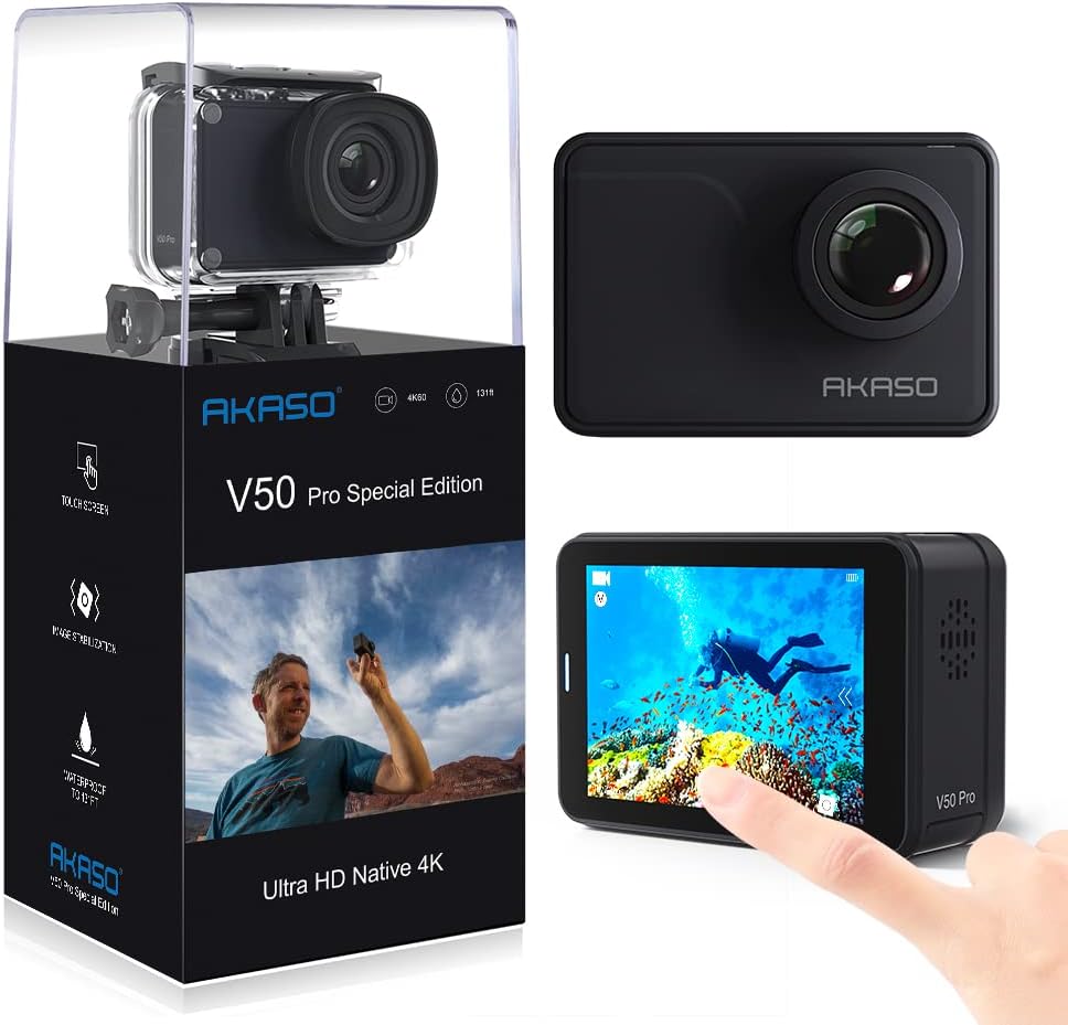 4K30fps 20MP WiFi Action Camera with EIS Touch Screen 100 feet Waterproof Camera H6046