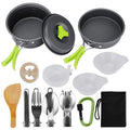 15 Pcs Non Stick Camping Cookware Set Q273