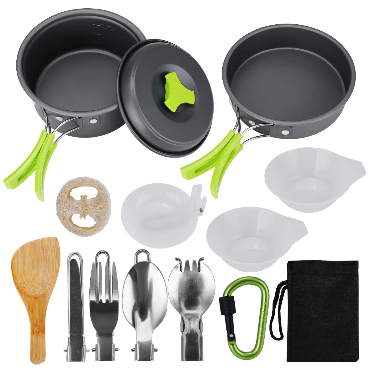 15 Pcs Non Stick Camping Cookware Set Q273