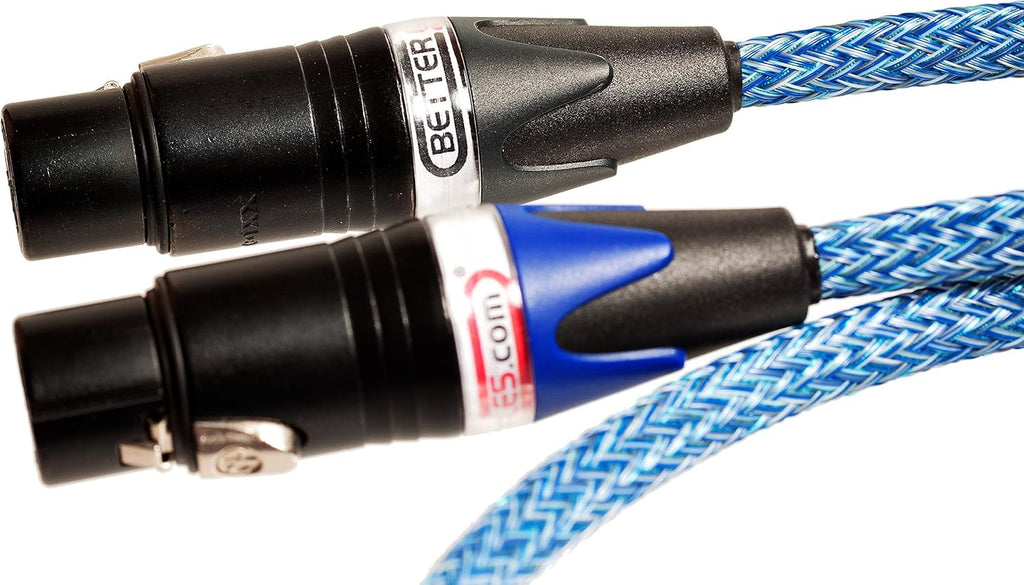 Blue XLR Cable Stereo Pair 2 Cables D643