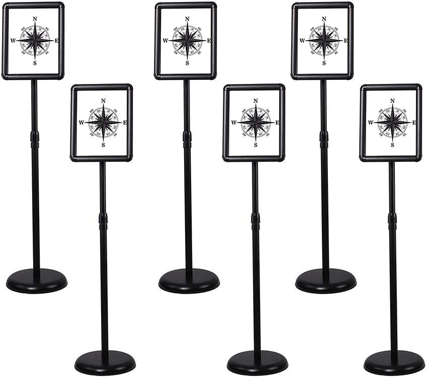 2 Pack Aluminum Sign Stand with Heavy Round Base O4063