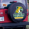 Black Vinyl Fitted Car Tire Cover E433686