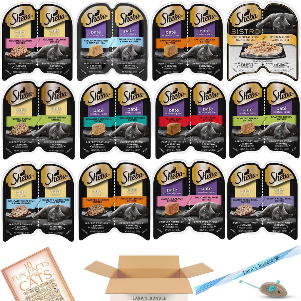 Sheba Cat Food Wet Variety Pack, 24 Servings - 12 Packs J81693