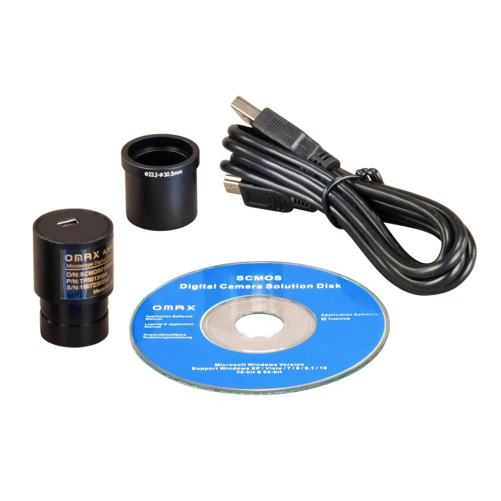 20X-40X-80X Binocular Stereo Microscope with Dual Lights and 3MP USB Camera M390