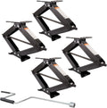 Set of 4 5000 lb 30" RV Trailer Stabilizer Leveling Scissor Jacks F4884
