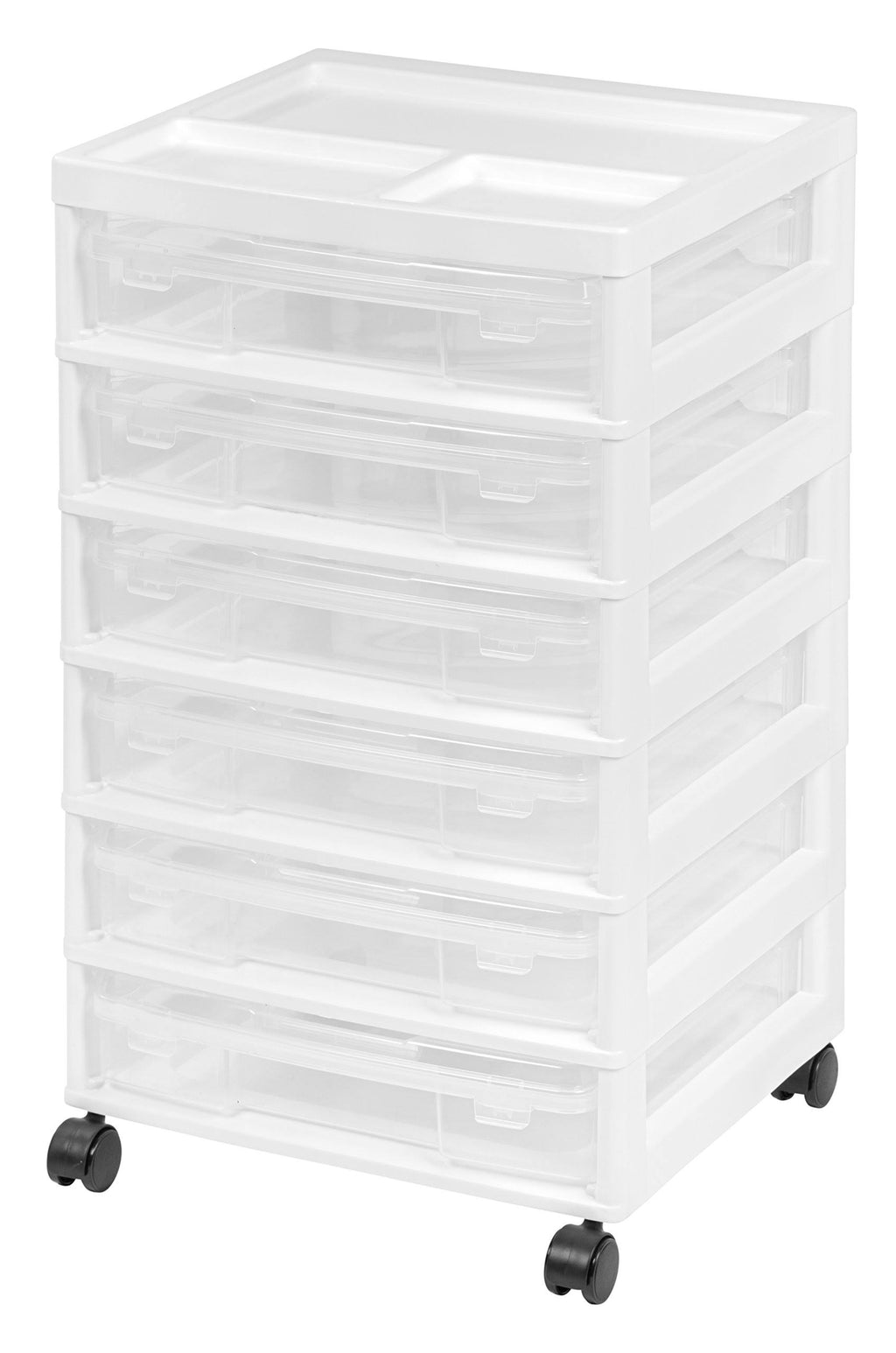 White Scrapbook Cart with Organizer Top X6238
