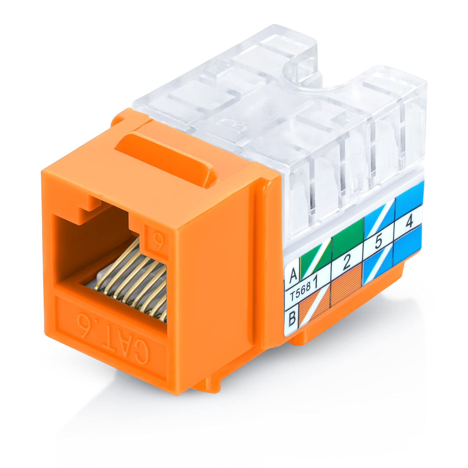 50-Pack White Cat6/5e Keystone Jack M456