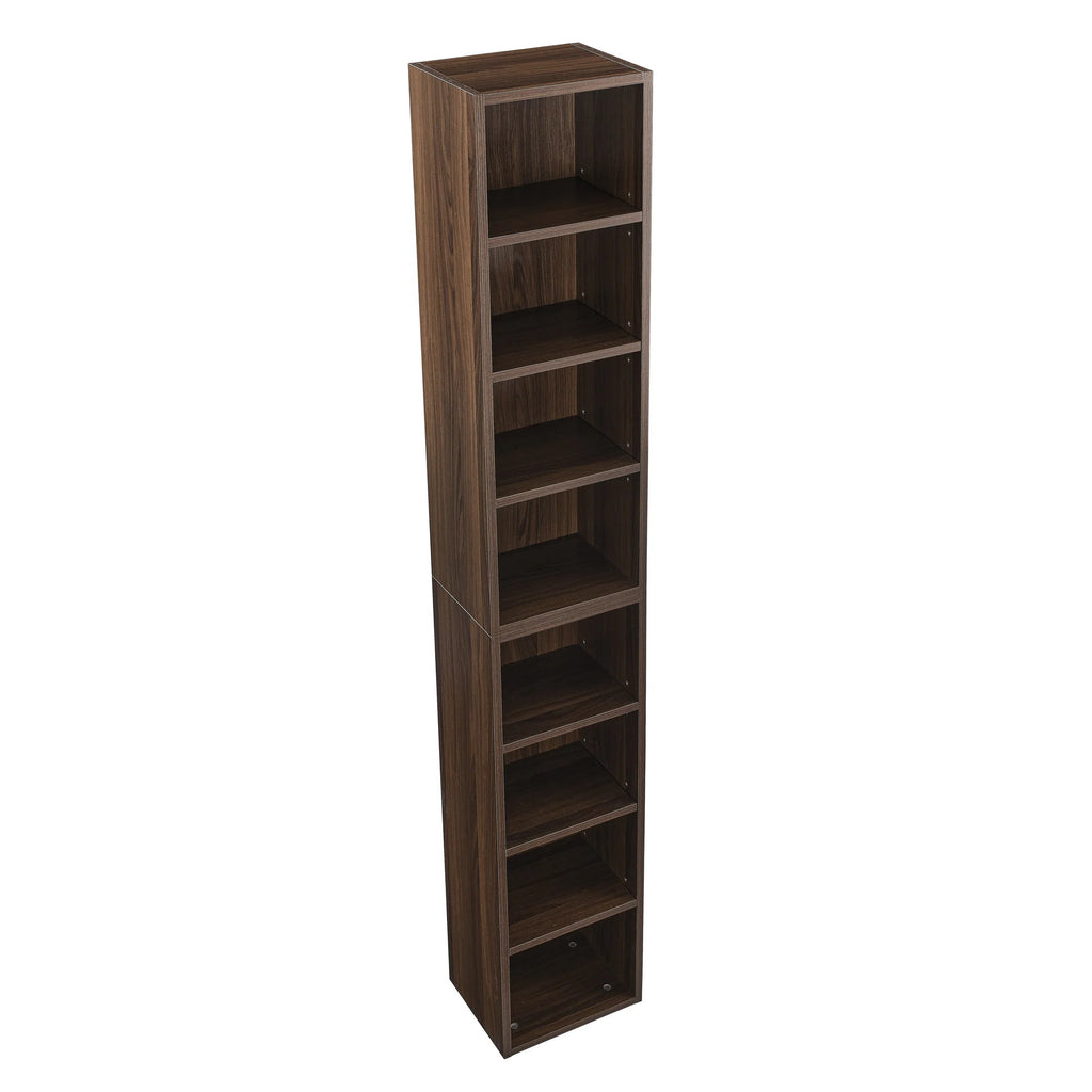 8-Tier Media Tower Rack Storage Cabinet with Adjustable Shelves N584603