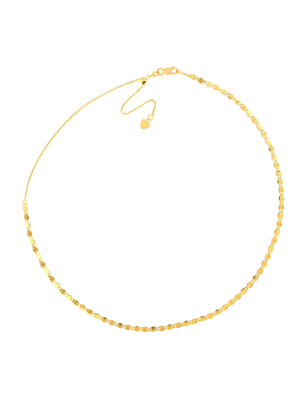 14K Yellow Gold Choker Necklace with Bead Slider F42185