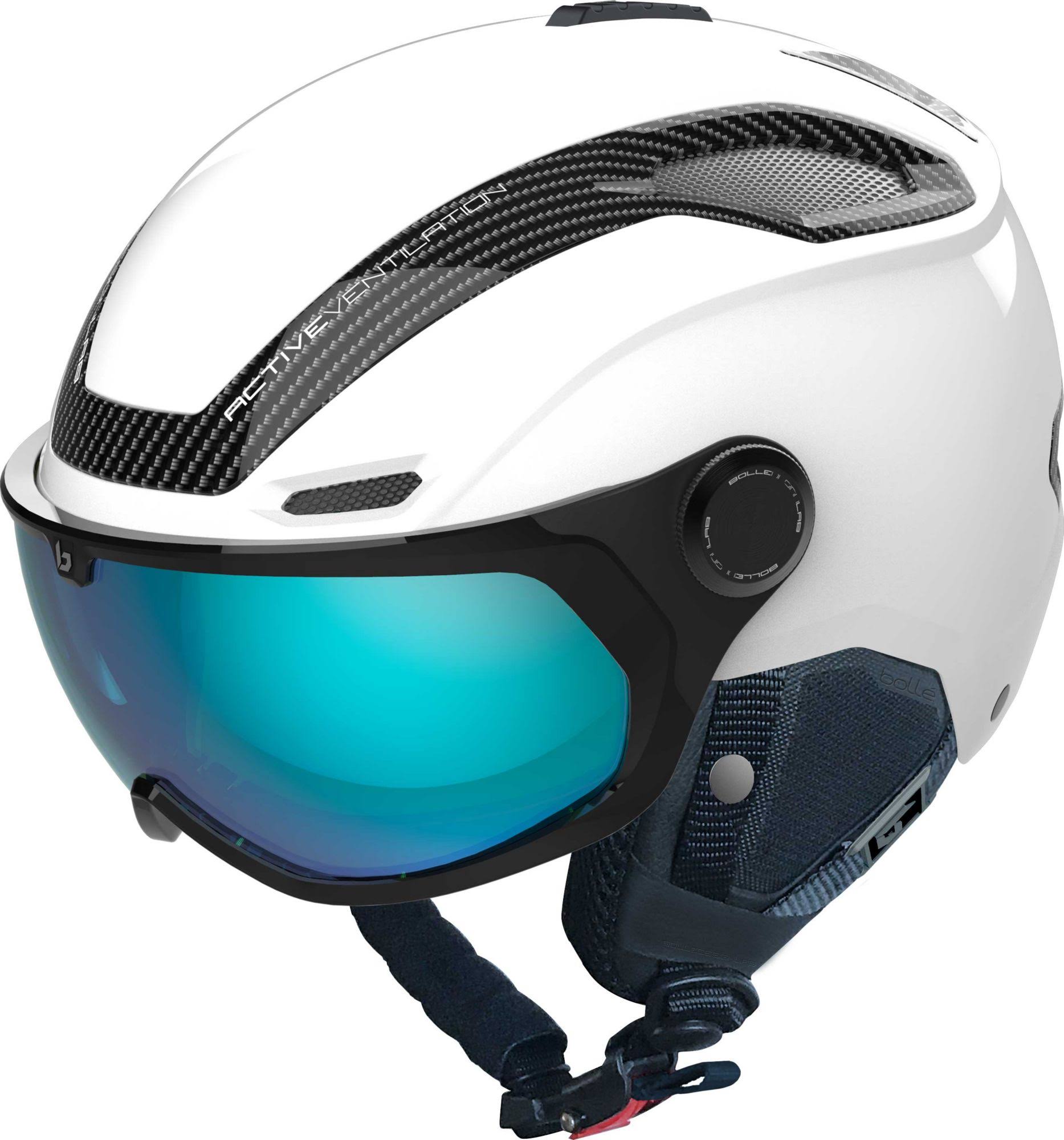White Matte Phantom Blue Ski Helmet T23773