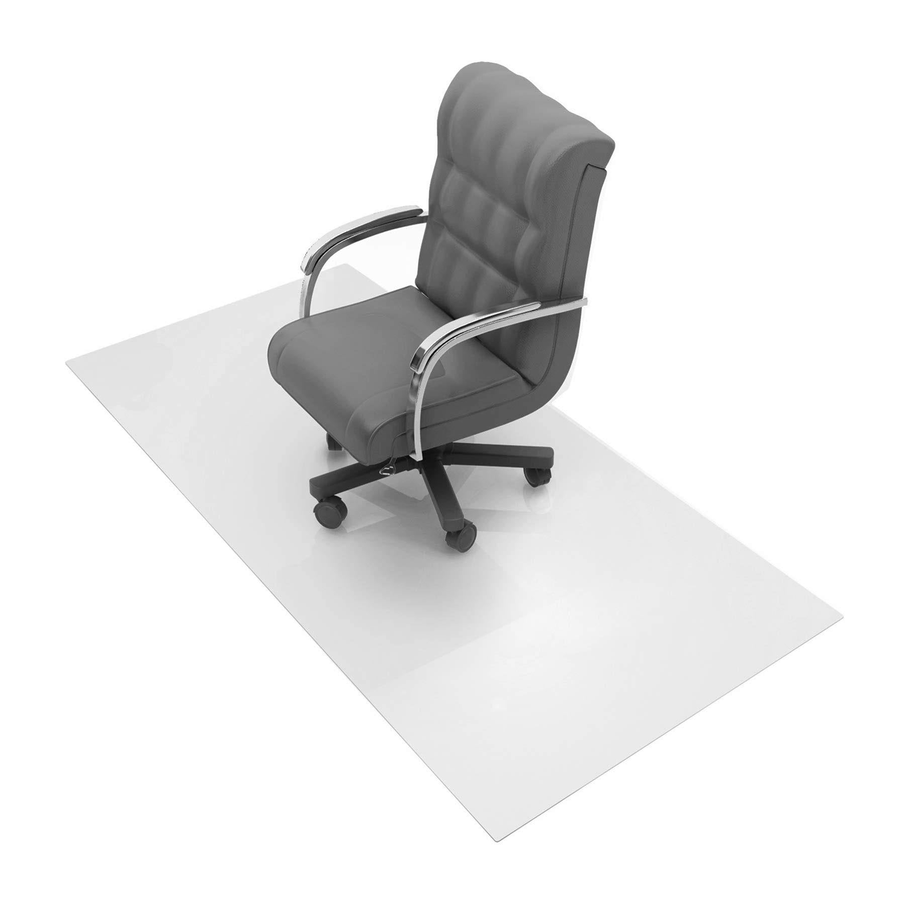Clear Rectangular Polycarbonate Chair Mat for Carpets G698484