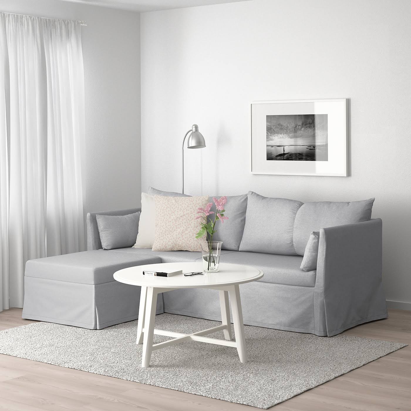 Sleeper Sectional, 3-seat, Light Gray C82198