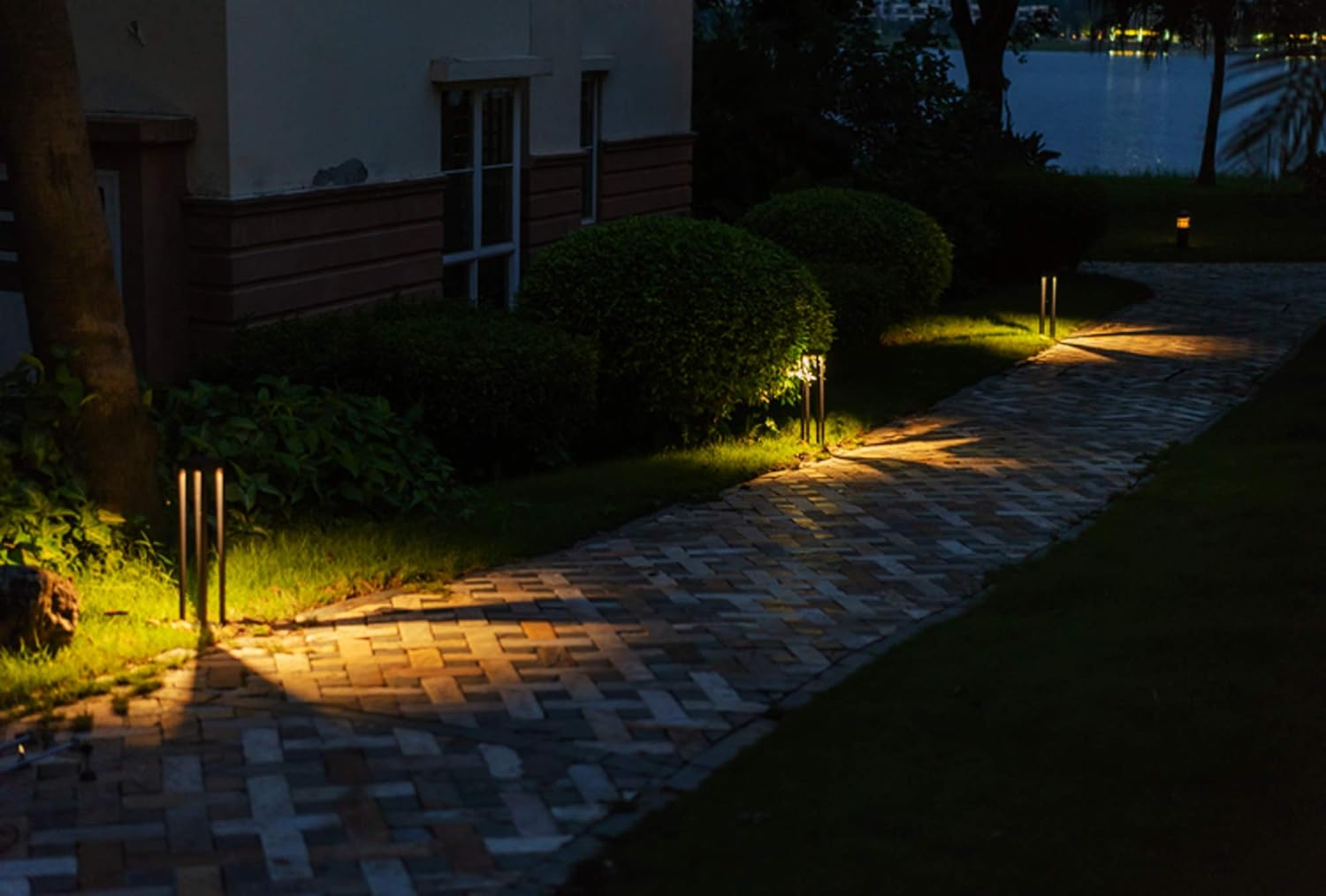 LED Landscape Path Lights, 10W, 2 ft Height, Waterproof Aluminum, Warm White 3000K W47474