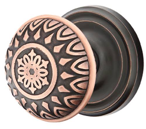 Solid Brass Door Knob Set with Rosette I7537