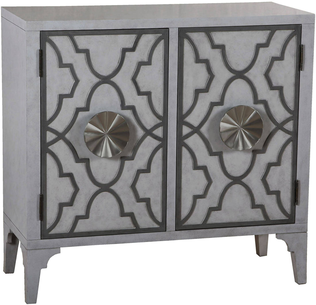 Two Door Accent Chest in Storm Grey P220