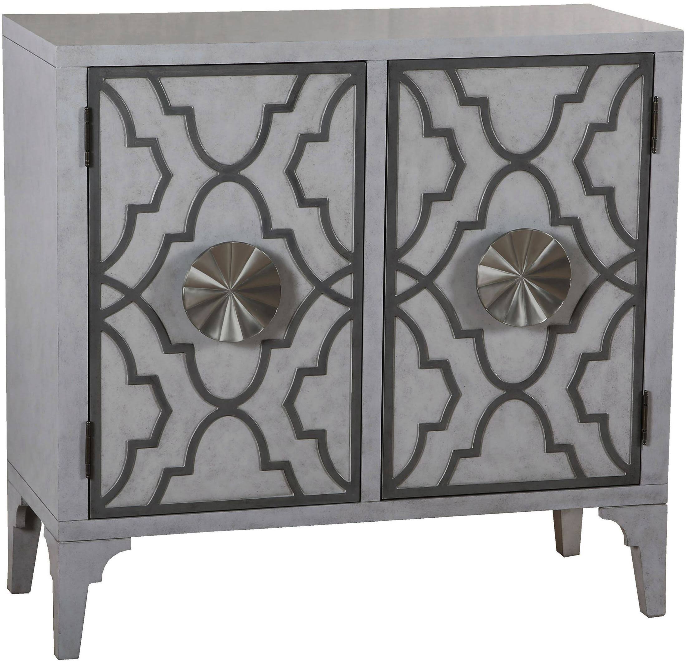Two Door Accent Chest in Storm Grey P220