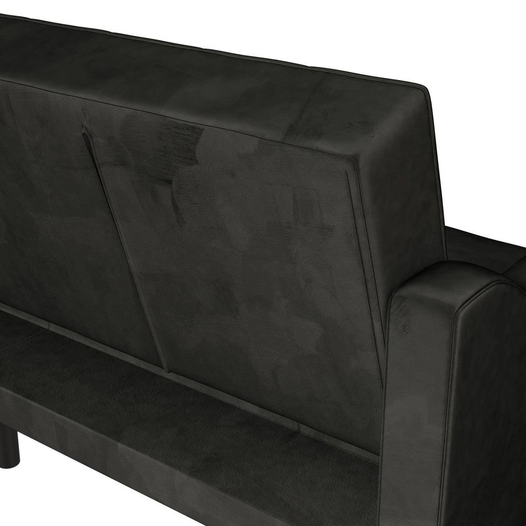 Black Coil Futon Convertible Sofa Bed S964