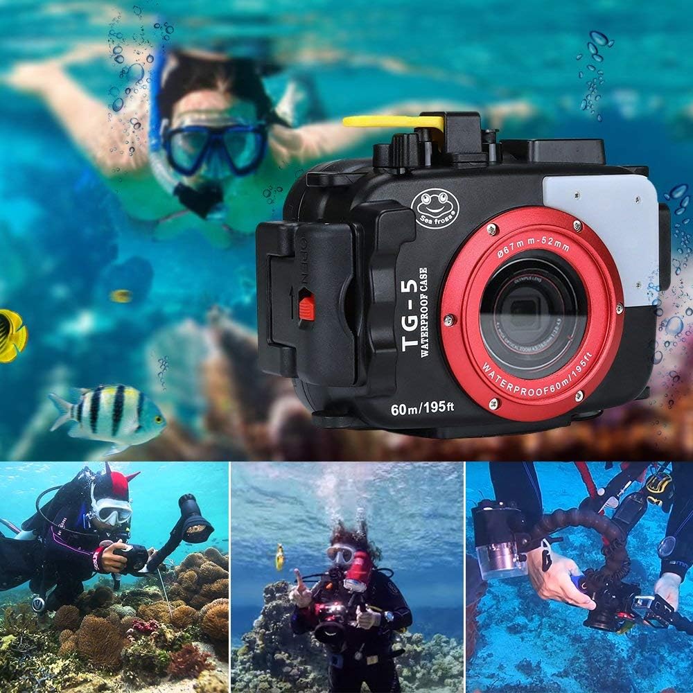 Waterproof Underwater Diving Housing Case for Olympus TG-5 Cameras W489