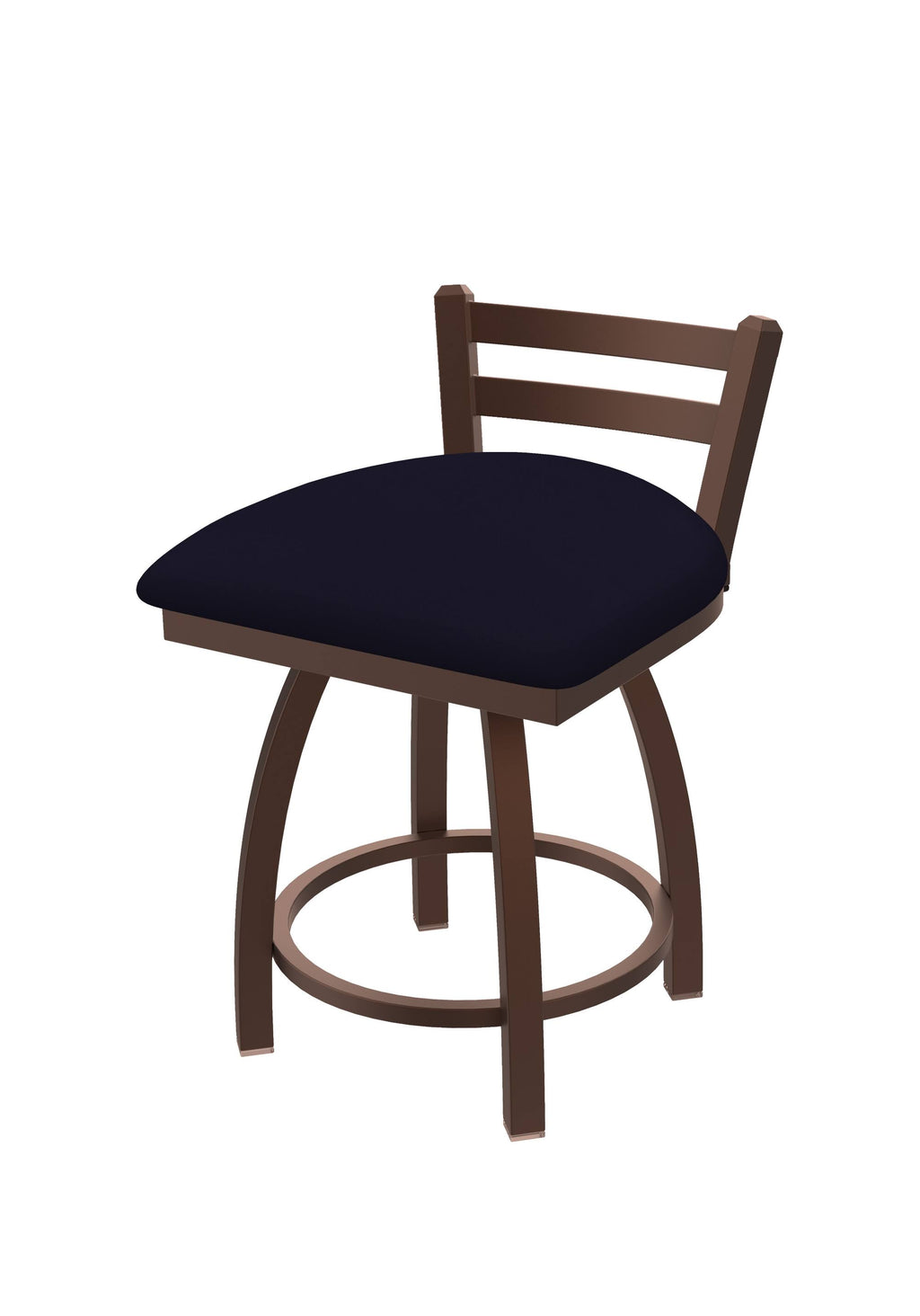 Bronze Finish Low Back Swivel Vanity Stool I5432