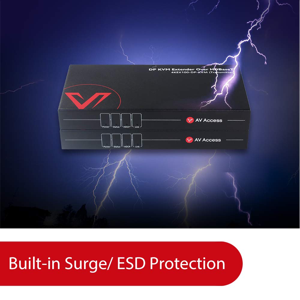 HDMI USB Extender KVM, 100m 330ft, 4K 60Hz, Over Cat5e/6a, 4 Ports USB2.0, RS232, POE K991364