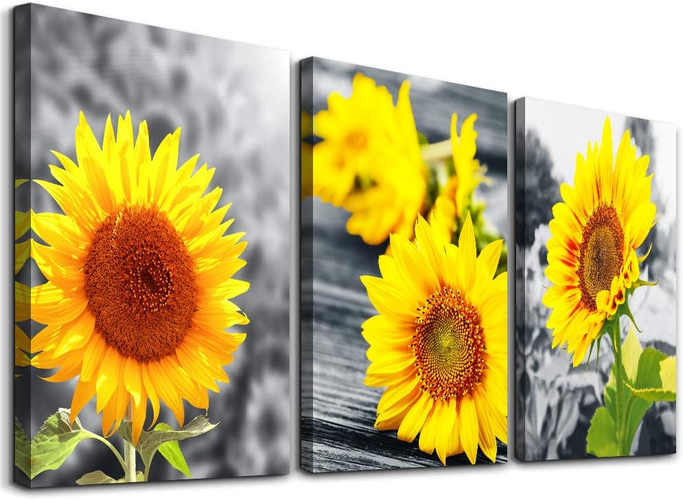 Black and White Mountain Abstract 3 Piece Canvas Wall Art J1435