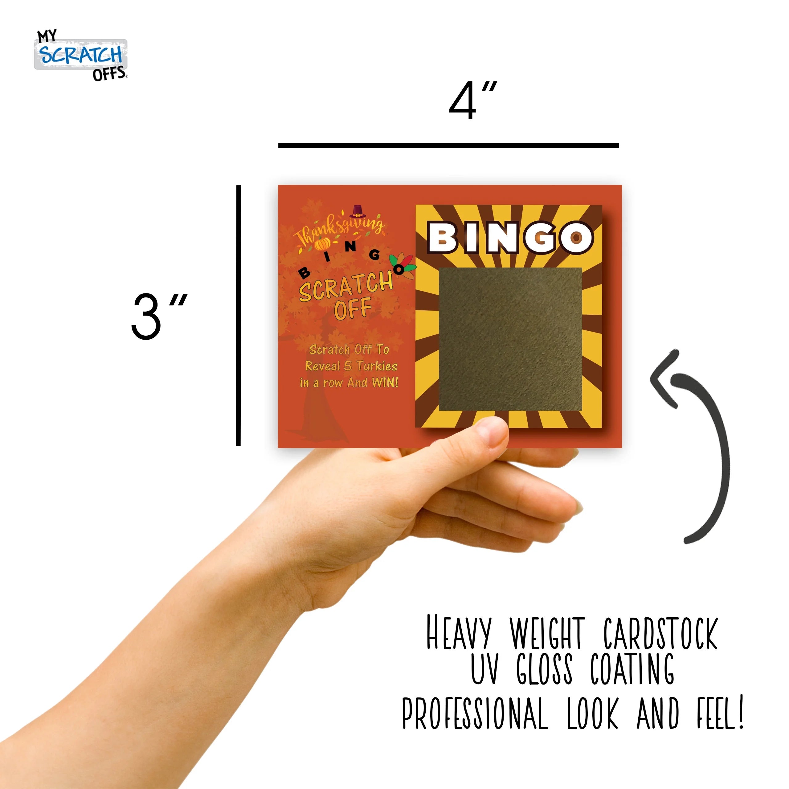 26 Pk Thanksgiving Turkey Bingo Scratch Off Game P260304