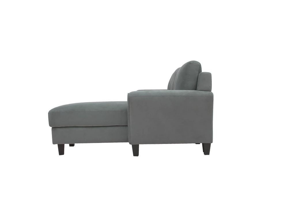 Dark Gray Microfiber Sectional Sofa Q3724